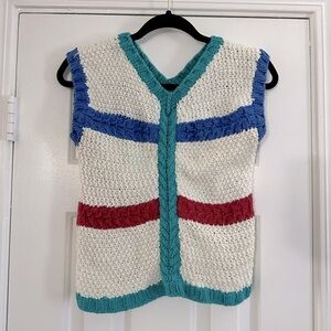 Vintage Regatta Sport Hand-Knit Sweater Pullover Vest